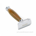 Melhor alça de madeira Safety Razor Handle Razor Blade Razor Double Edge